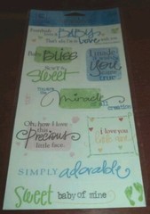Deja Views Wonderful Words Self Adhesive Word Art My Little One Acid Free NIP