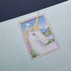 Vintage 80s 90s Pastel Unicorn Stationery Rainbow Stationary Note Paper Sheets