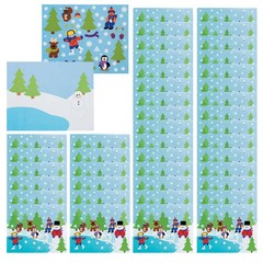 Oriental Trading Winter Snowy Landscape Sticker Scenes, 11″ x 8 1/2″, Mega Bulk