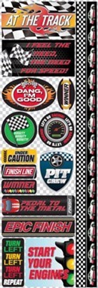 Signature Series 2012 Cardstock Combo Stickers 4.25″X12″-Racing