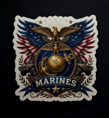 Marine Sticker/USMC/Marine/Semper Fi/Tank/UV/Clear/Style 1