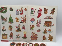 Lot 100s Vintage SCHOLASTIC & Troll Christmas Stickers NEW