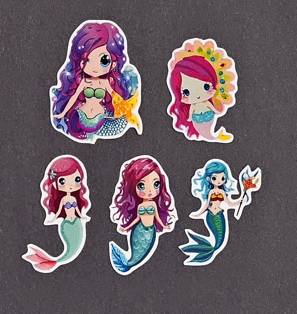 Kawaii Mermaid Sticker’s. 5 Pack