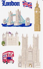 Mrs. Grossman’s Giant Stickers – London – Landmark – Paper Whisper – 2 Strips