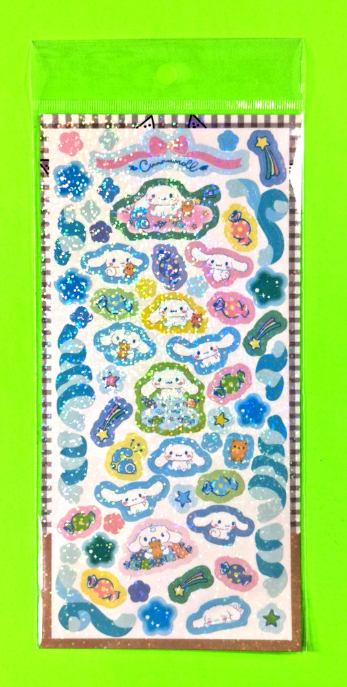 Sanrio Laser Glitter Stickers Pack Hello Kitty Cinnamoroll