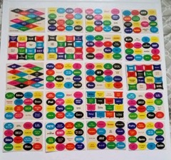 Vintage Sticker Card Lot Names Sayings Humor great for kids teens 1960s Lot 1