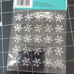 SCRAPBOOK STICKER Winter snow snowflake storm 25p glitter party white silver blu