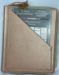 New C.R. Gibson Rose Gold Journal Accessories Organizer Stencils & Stickers
