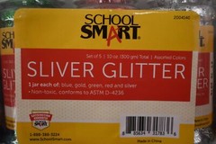School Smart Glitter Blue Gold Green Red Silver Assorted Colors 10 Oz 5 Pack
