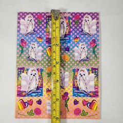 Vintage Lisa Frank Sticker Sheet White Dog on Pillow S270 1990s 4.5×6″