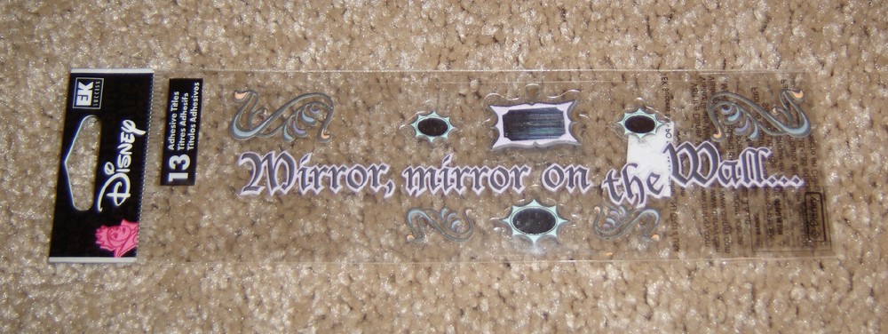 Disney EK Success Jolees Dimensional Title Sticker ~ Evil Queen…Mirror, Mirror