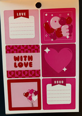 RECOLLECTIONS VALENTINE’S DAY STICKER BOOK 261 PC STICKERS 12 SHEETS ROMANCE