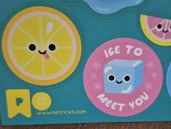 Pipsticks Scratch and Sniff Stickers «Lemon» Scent Jun 2021 Summer Theme