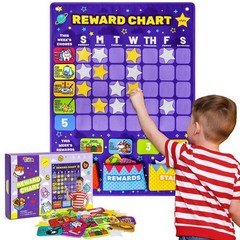 25.5×19 Inch Kids Incentive Behavior Reward Chore Chart Checklist Schedule