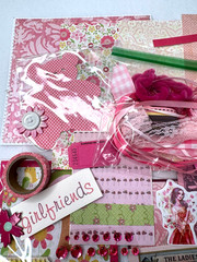 Pink LG Lot Over 140 Pcs scrapbook planner journal junk collage ephemera paper