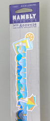 Hambly Satin Accents Silver Foil Sticker Sheet Summer Fun New Sealed