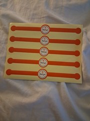 100 Packs Of (5) Red Thank You Stickers (500 Total Stickers)