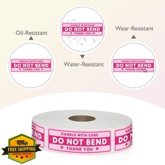 Bueake Fragile Stickers Small Pink 1000 pcs