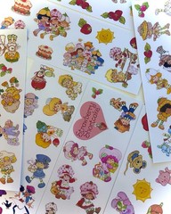 Strawberry Shortcake Stickers Original 1980s Retro Design! Paper Sticker Sheets