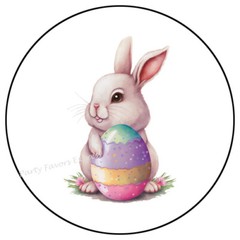 EASTER BUNNY WITH EGG ENVELOPE SEALS LABELS PARTY FAVORS STICKERS