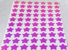 White/Blue Holographic Star Stickers! ~ 0.3 to 1.5 inch Custom Size