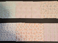 100pc Vintage Scrapbooking JJ Craft Papers Nice Floral Pack 3 1/4 X 3 1/4 In