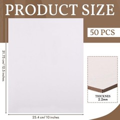 50x Kraft Bookboard Sheets 12.5×10″ Heavy Duty Chipboard for Bookbinding