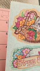 Vintage Current Inc Stickers Easter 1 Sheet 1980(Heavy Age Discoloration)