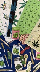 43 Pcs 420 themed junk journal/scrapbooking kit