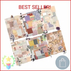 GNILLKO 445 PCS Vintage Scrapbook Paper Journaling Scrapbooking Supplies Kit Aes