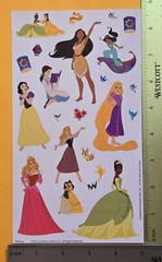 Disney, Princess Sticker Single Sheet Large ( Size 5×8.75″)