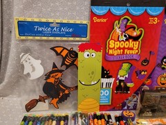 Vintage Halloween Sticker Eraser Stamp Stencil Party Favor Lot