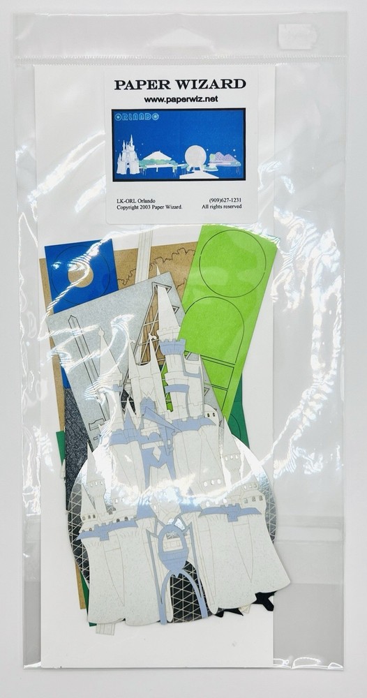 NIP Paper Wizard Orlando Laser Die-cut set – DIsney World Magic Kingdom Epcot
