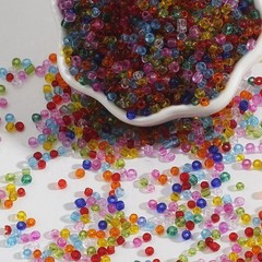 4000 pcs Transparent Small Glass Beads 2mm (10/0) + Storage Box Jewelry making