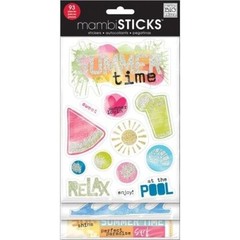 mambiSTICKS Flip Pack Vellum Stickers – SUMMER TIME – 5 Sheets