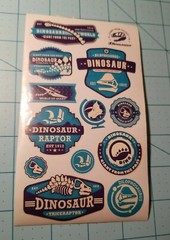 Scrapbooking Set Of 8 Dinosaur & Letter Sticker Sheets, Brand New, Free Shipping