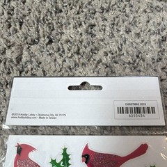 Christmas Paper Crafts Cardinals Glitter Stickers 34 pc Holiday Holly Birds