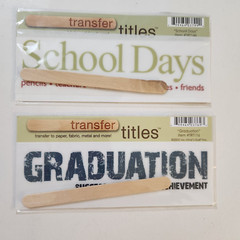 NEW Scrapbook SCHOOL GRADUATION Embellishments Stickers Rub-On Titles Ribbon