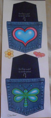 Denim Pockets Blue Jean Casual Hippie Fun Flower Heart Miss Elizabeth’s Stickers