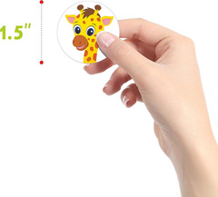 600 round Land Animal Stickers in 16 Designs, Each 1.5″ Diameter