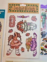 Vintage sticker lot. fashion, girls, garden.