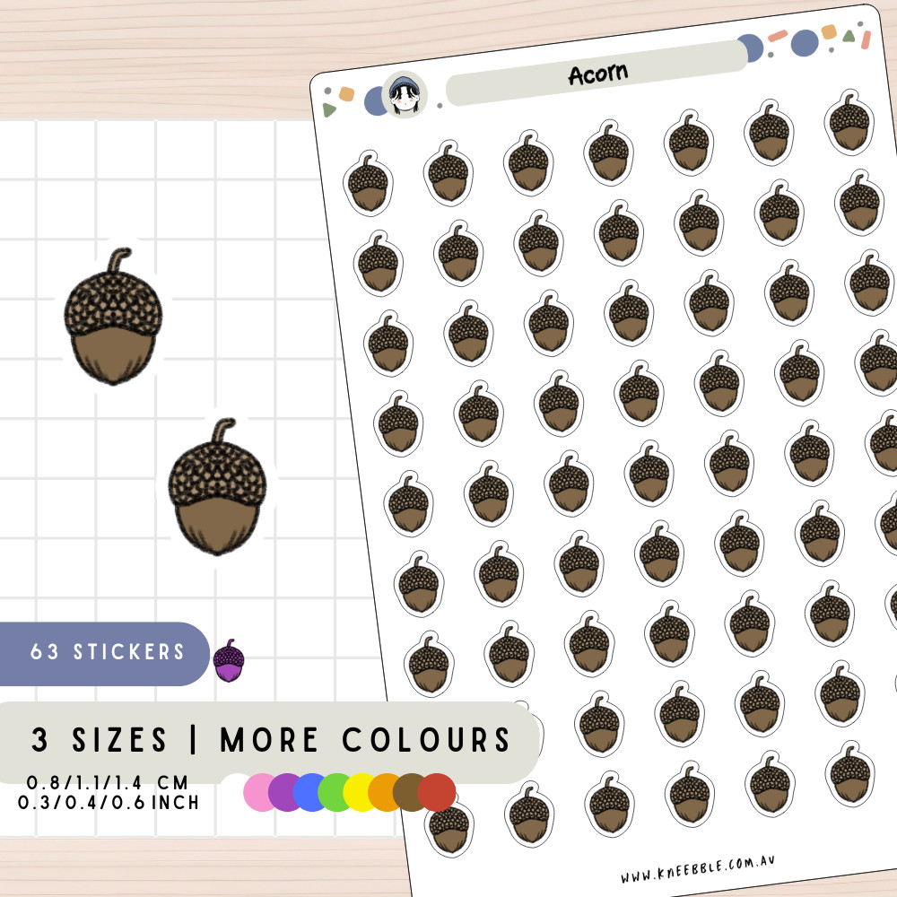 Acorn Fall Planner Stickers