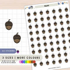 Acorn Fall Planner Stickers