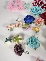 Lot of Loose Artificial Flowers Various Crafting, Card Making, Sewing, Scrapbook