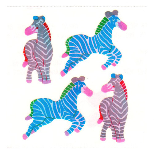 Vintage 80’s Great Seven 7 PEARLY Zebras Sticker Mod