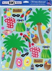 Paradise, Really Big scrapbook stickers, 9×11″ -Sticko SP-BPR-52