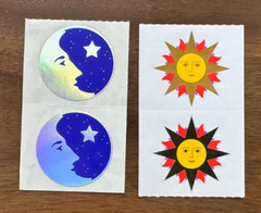 Vintage Mrs. Grossman «SUN & MOON» Reflections Stickers ~ RARE