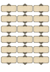 Blank Apothecary Labels 3 Pages Card Toppers Collage Supplies Scrapbook Journal