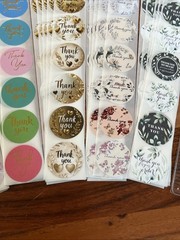 200pcs Cute Thank You Stickers 1” Small Business for Decorate Envelopes Sealing