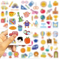 8/16PCS Cartoon Student Reward Collage Group Stickers Handicrafts Waterproof Mat